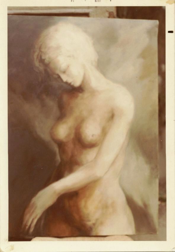 Oil painting "Untitled" by Angelo Marchetti (archive nK16) Female Nude