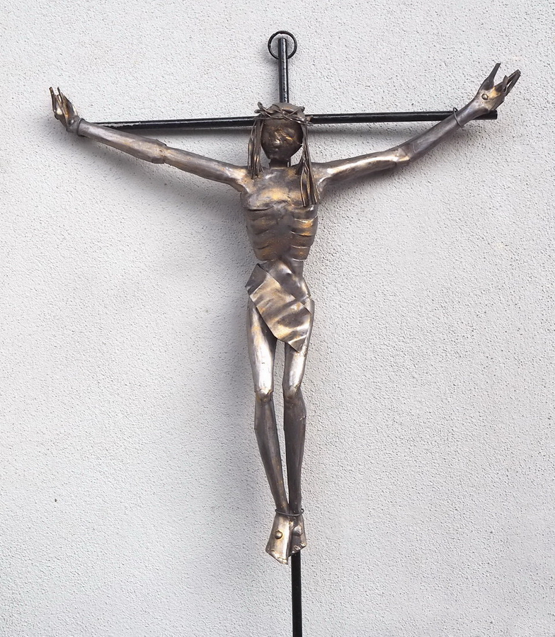 Crocecefisso - lamina di metallo - Angelo Marchetti - K1370