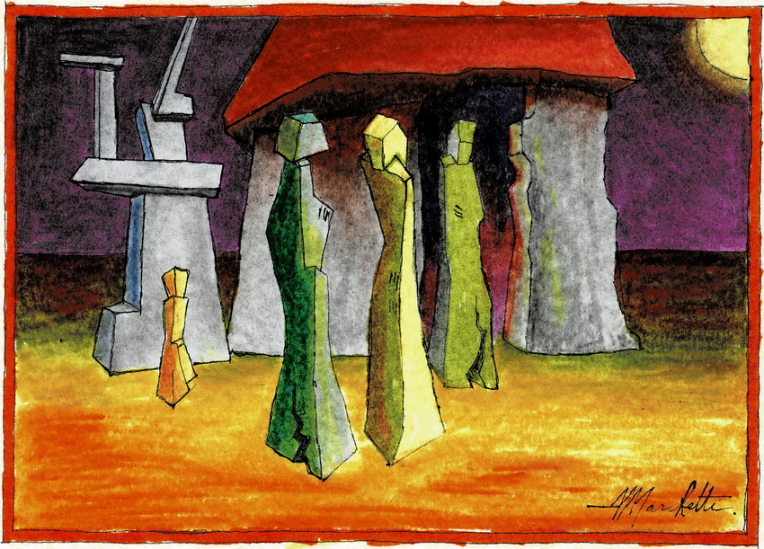Untitled - marker pen on paper - Angelo Marchetti - K413