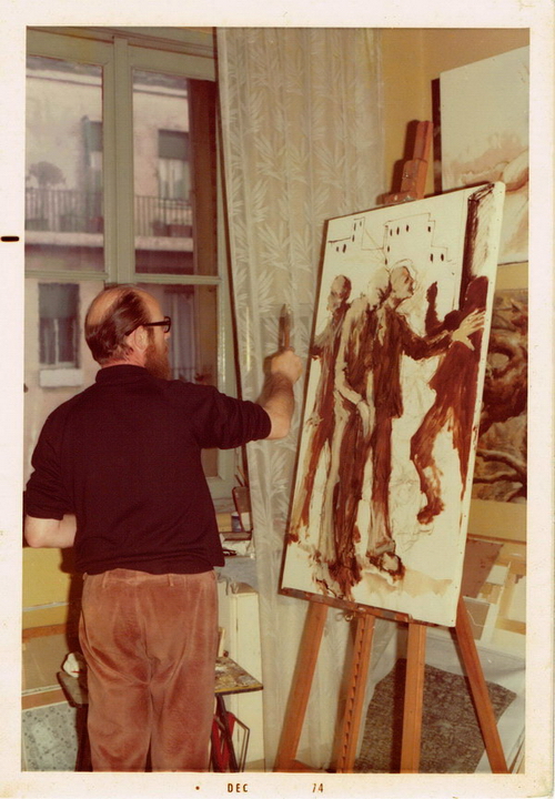 Angelo Marchetti - Presso un suo studio in Milano